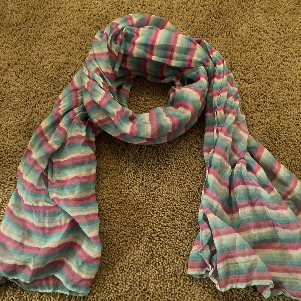 Cute cotton candy colored scarf